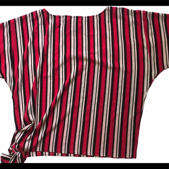 Michael KORS Women’s Pink Striped Oversized Blouse - Picture 6 of 9